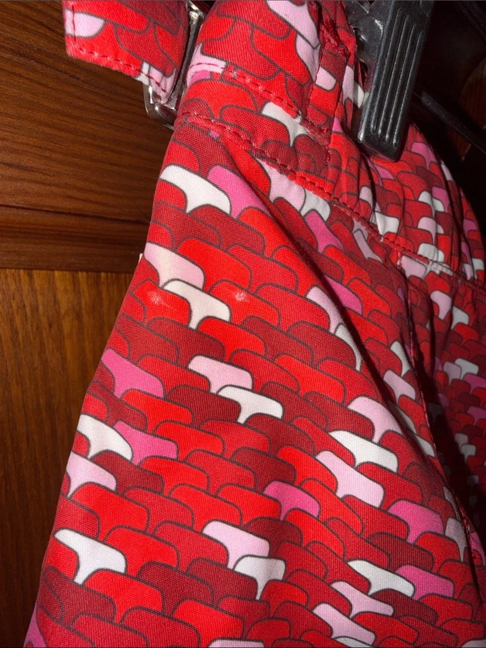 Orlebar Brown Red and White Patterned Men’s Swim Bermudas